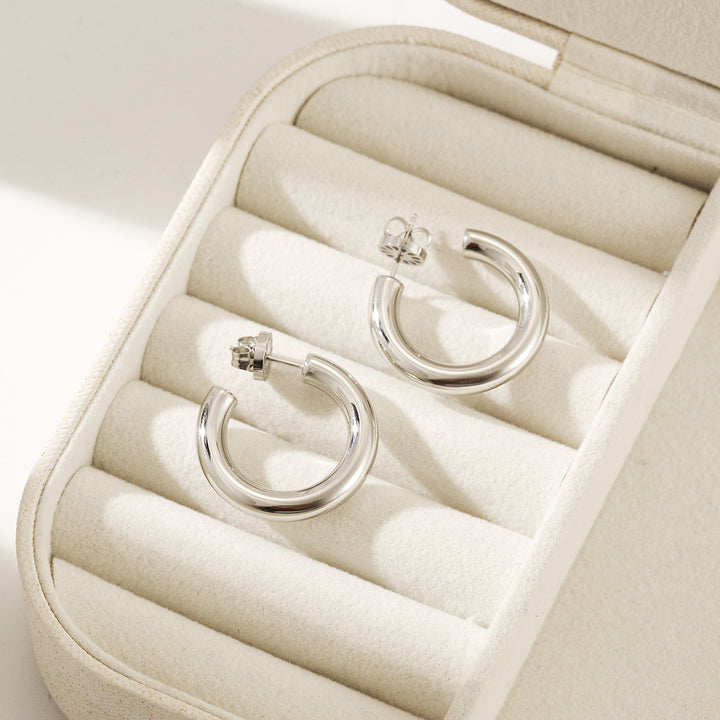 Miami Hoops - Silver — aretes de Karola & Co.