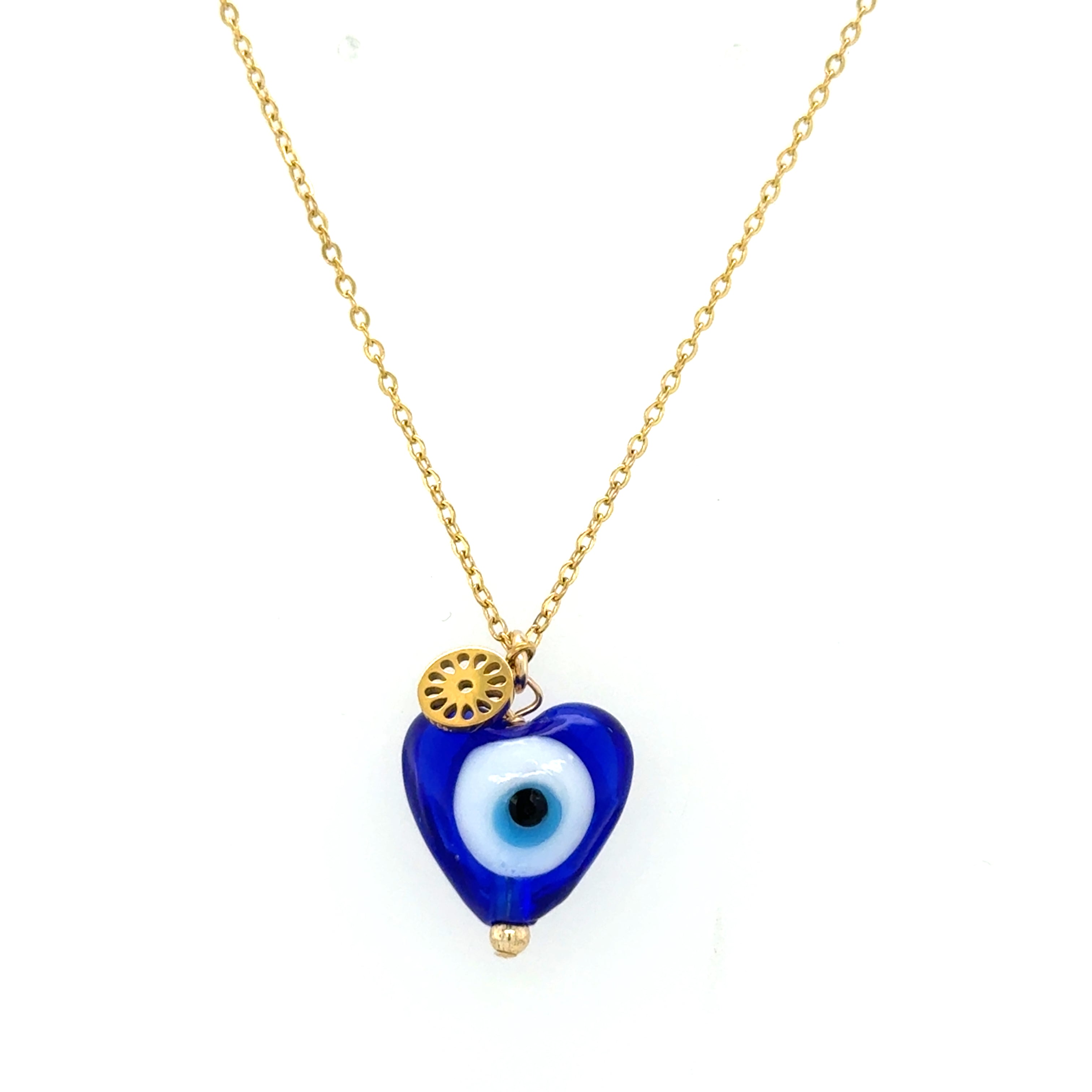 Evil Eye Heart Necklace