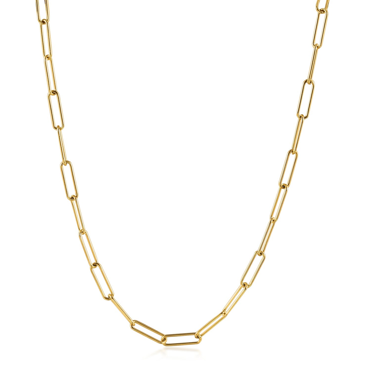Paperclip Chain with Baroque Pearl Charm