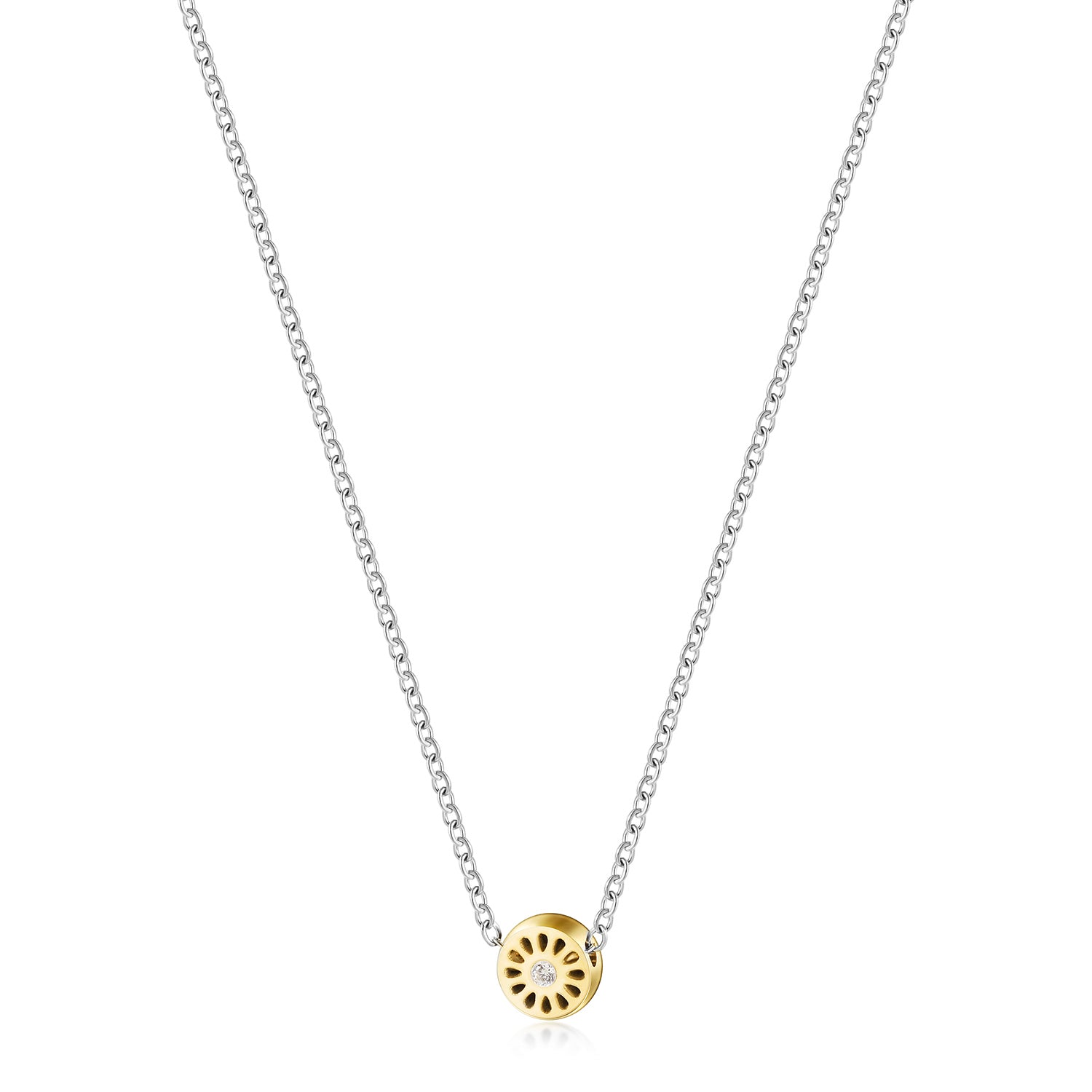 Signature Mini Two Tone Necklace