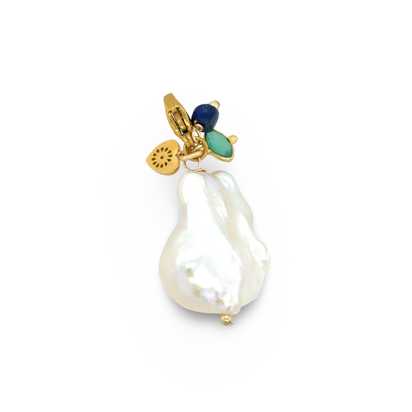 Paperclip Chain with Baroque Pearl Charm