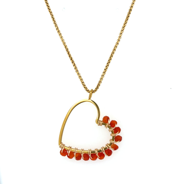 Amour Beaded Heart Necklace — collar de Karola & Co.