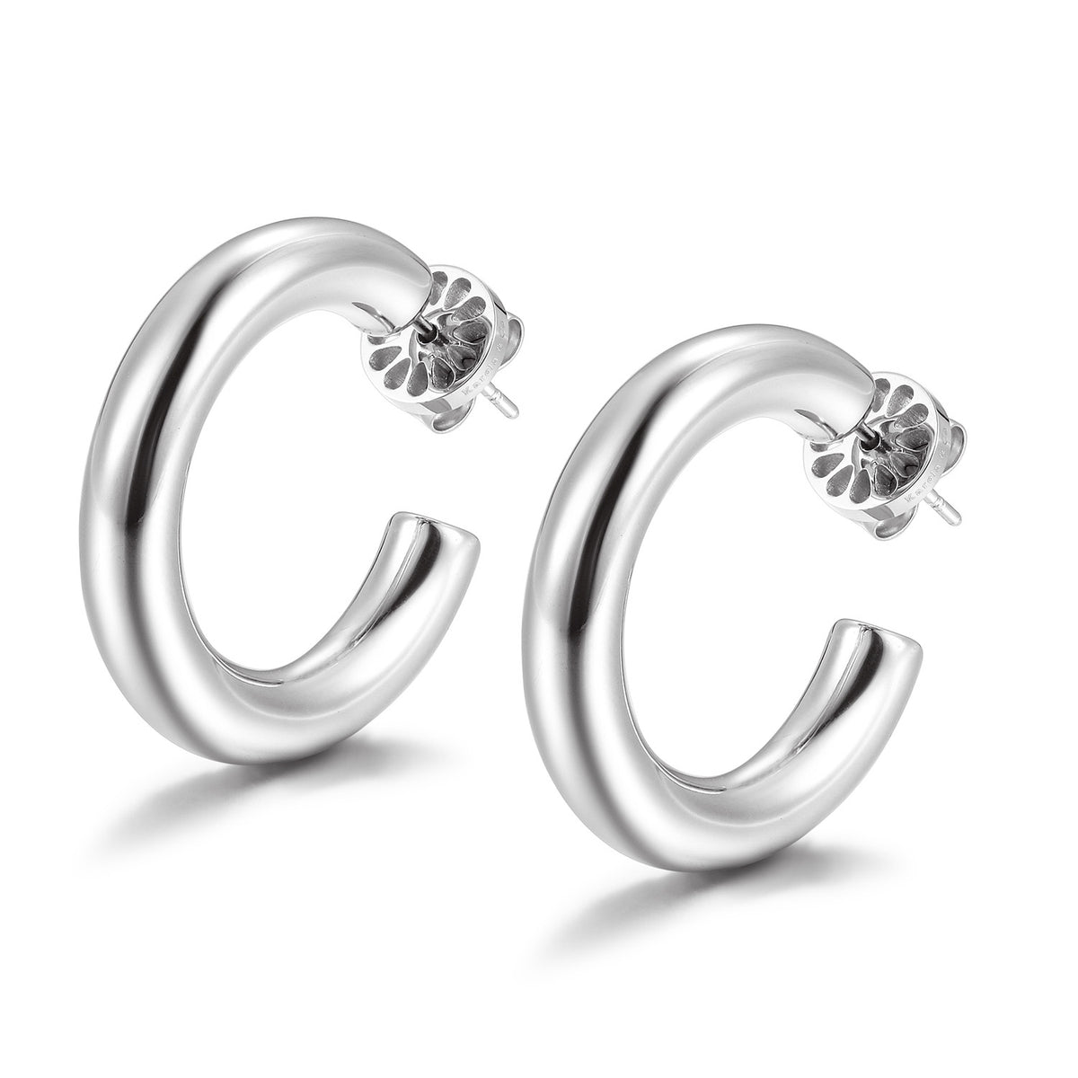 Miami Hoops - Silver — aretes de Karola & Co.