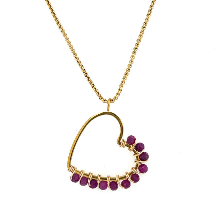 Amour Beaded Heart Necklace — collar de Karola & Co.