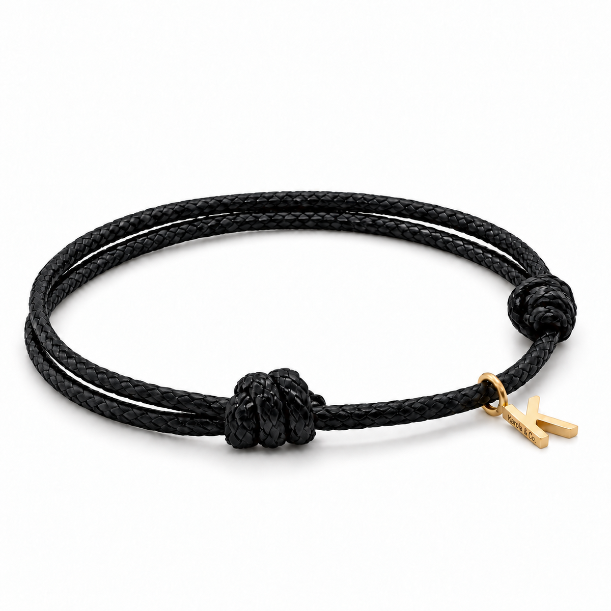 Adjustable Initial Charm Bracelet