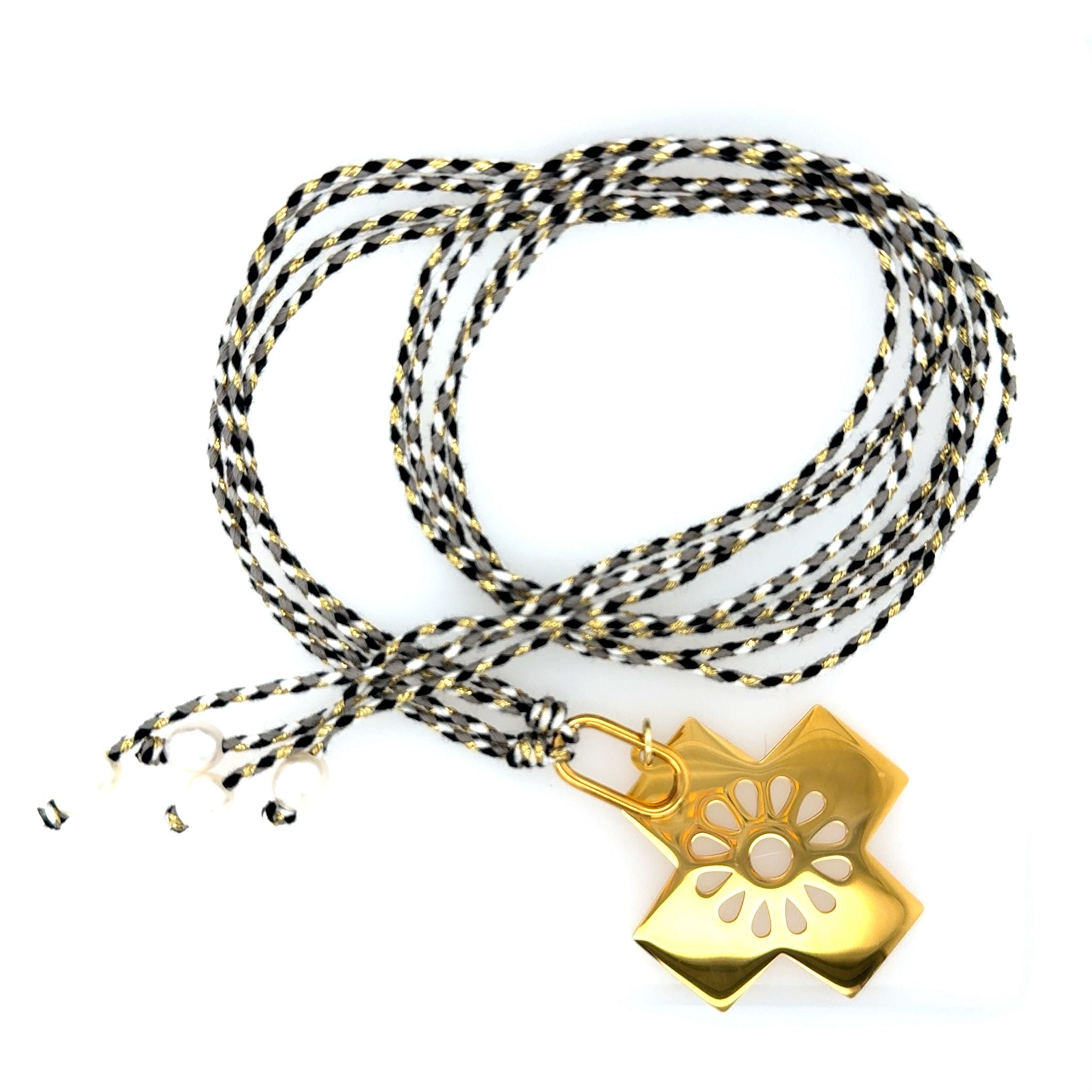 Braided Cross Necklace — collar de Karola & Co.