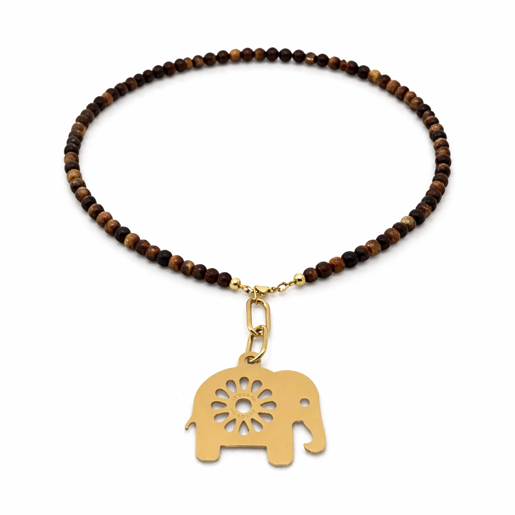 Links  + Elephant Tiger Eye Necklace