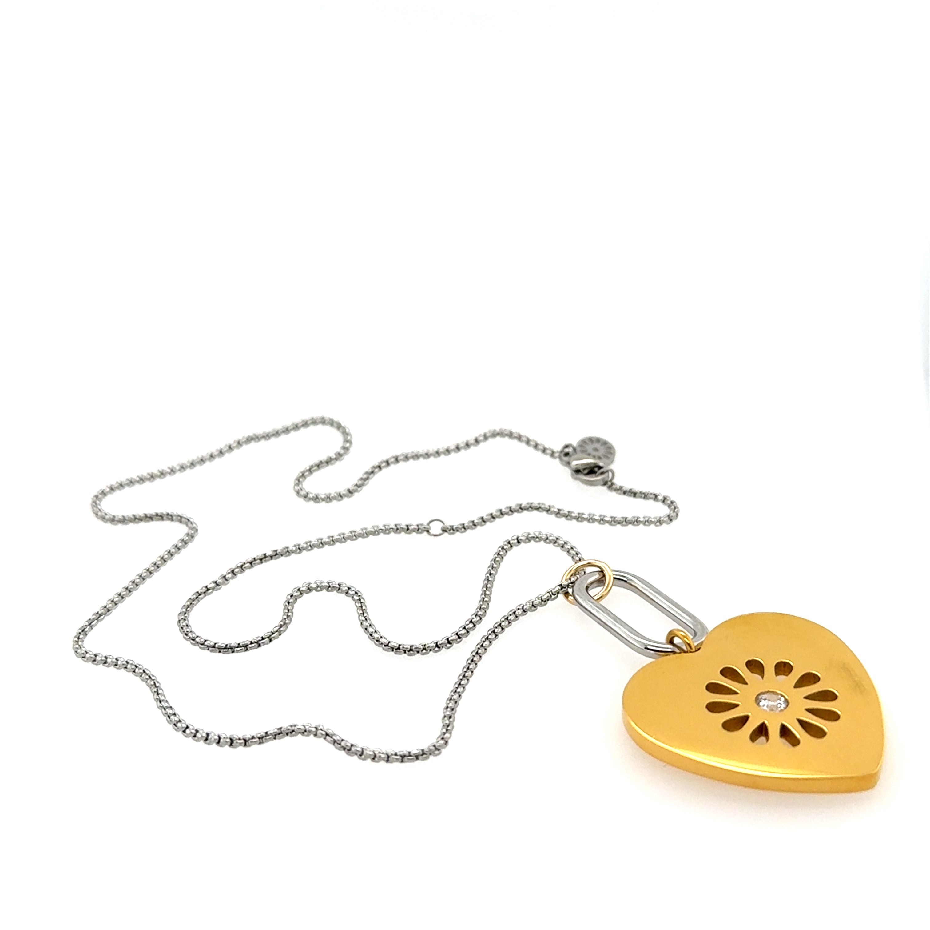 Two Tone Necklace + Signature Charm