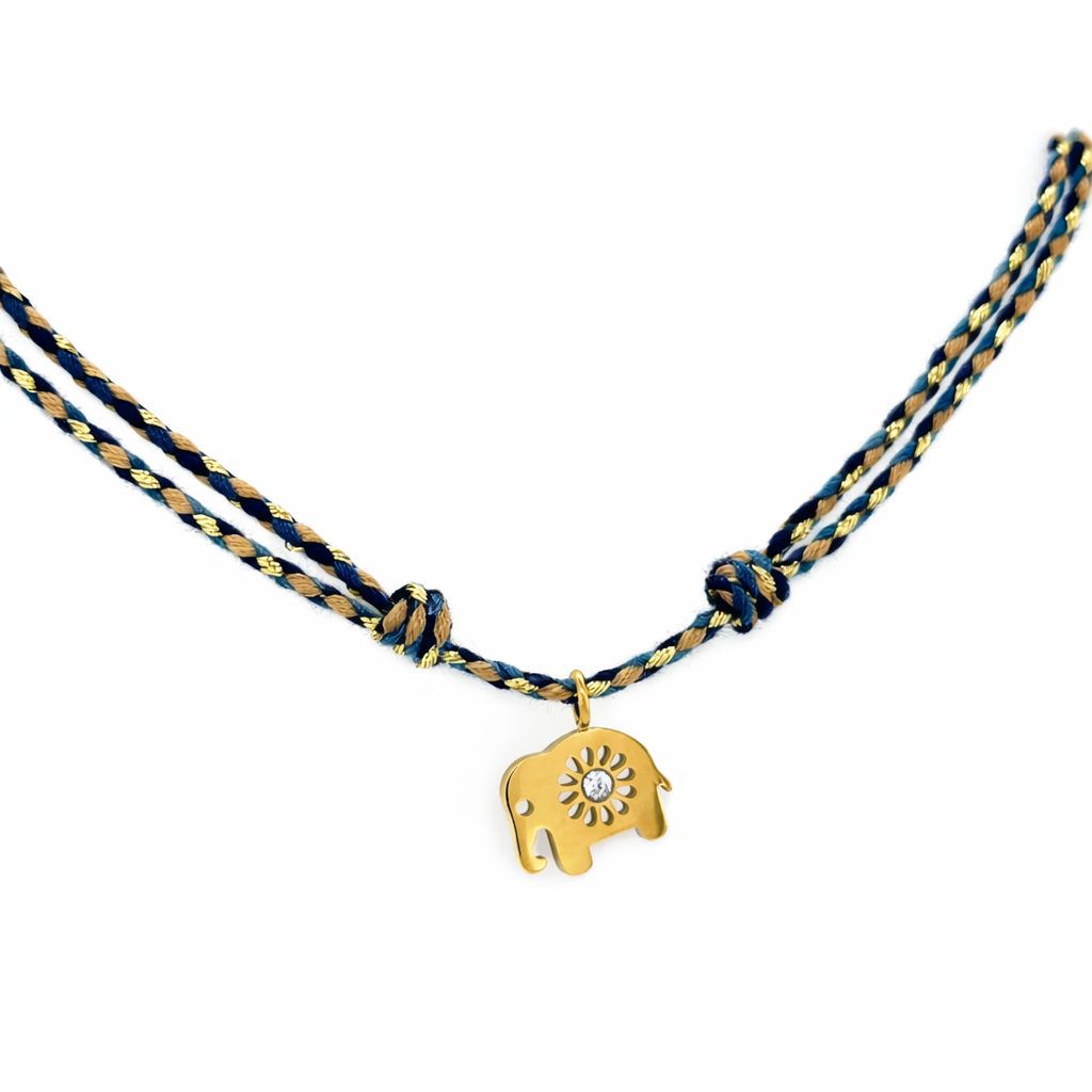 Braided Elephant Necklace