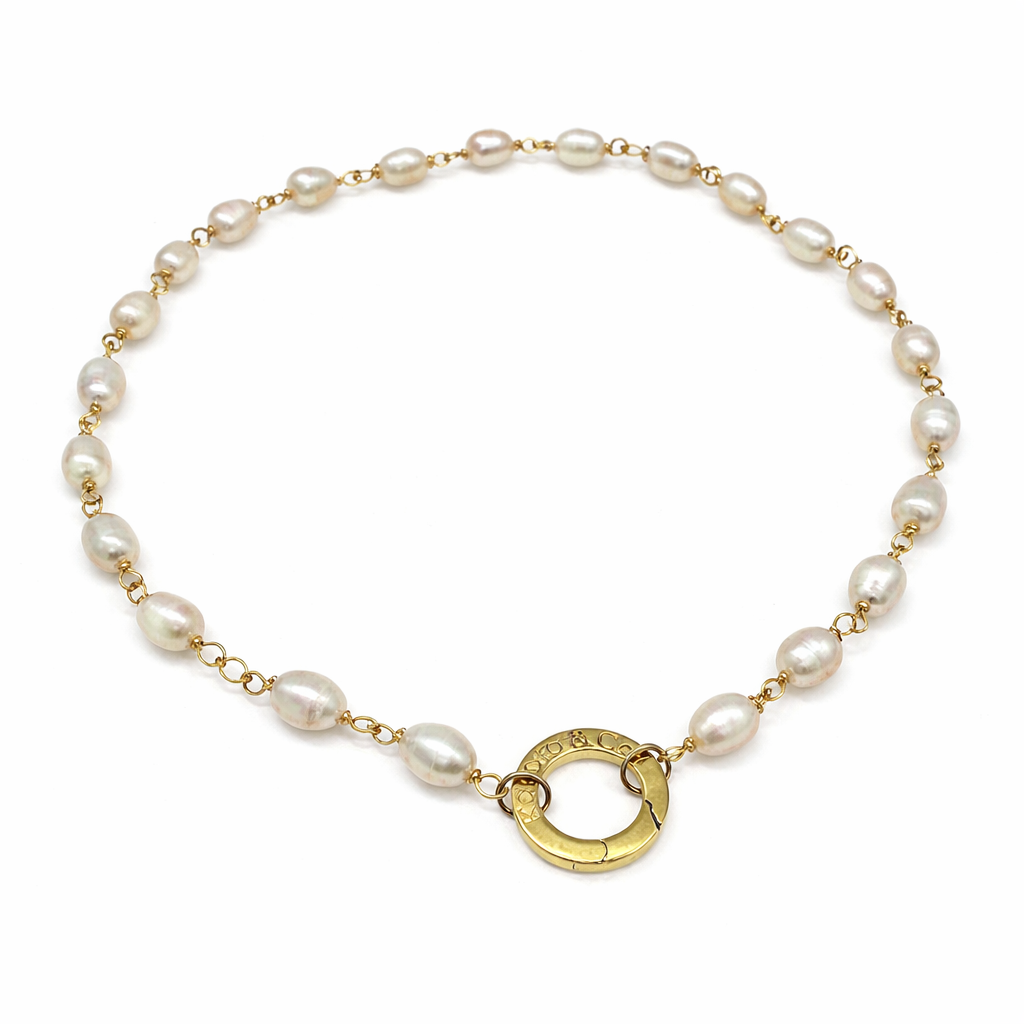 Carlota White Pearl Necklace