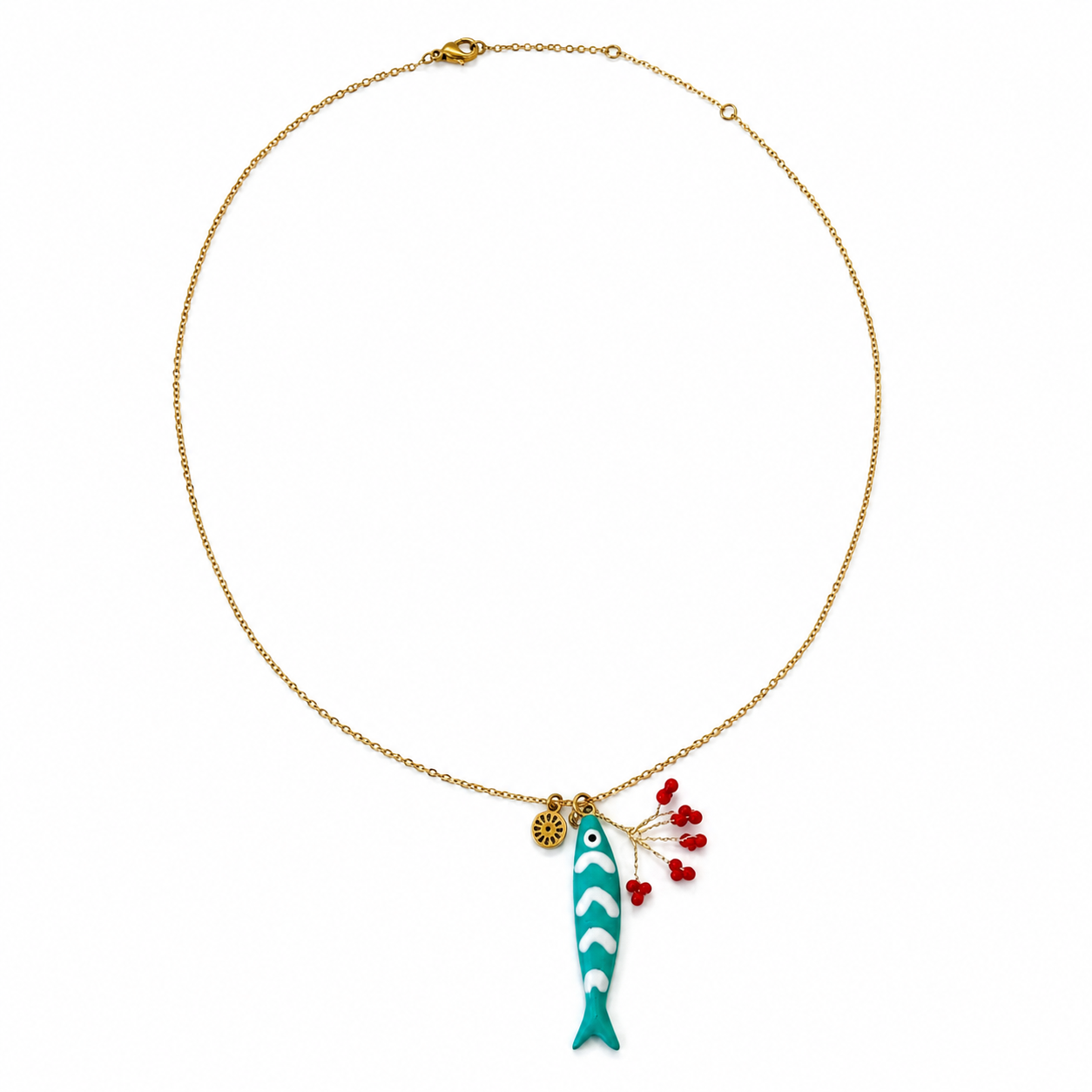 Blue Fish Necklace