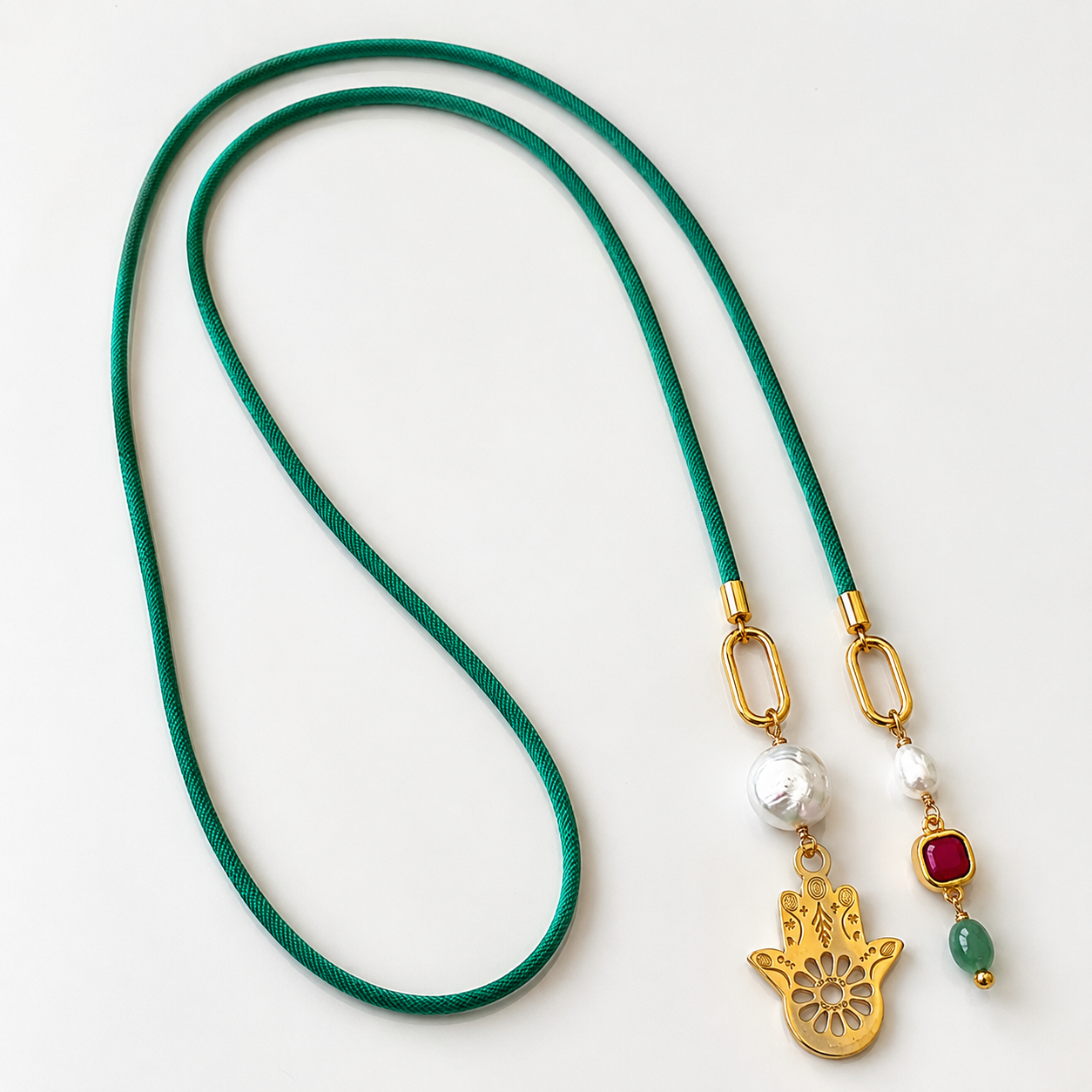 Hamsa Lariat Necklace