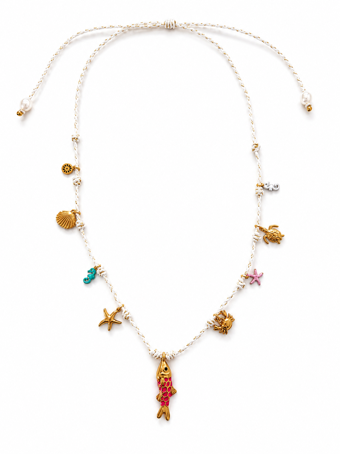 Coastal Knoted Charm Necklace