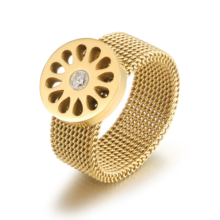 Signature Mesh Ring - Gold — sortija de Karola & Co.