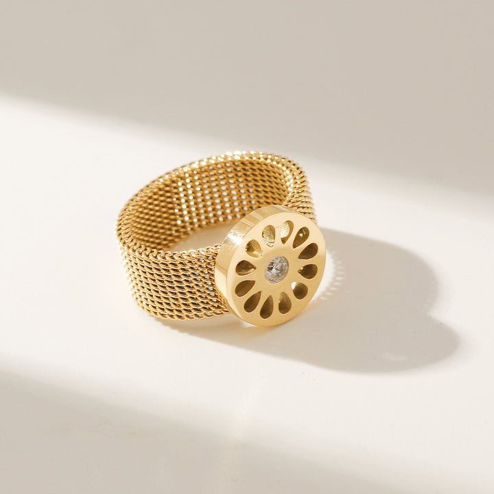 Signature Mesh Ring - Gold — sortija de Karola & Co.