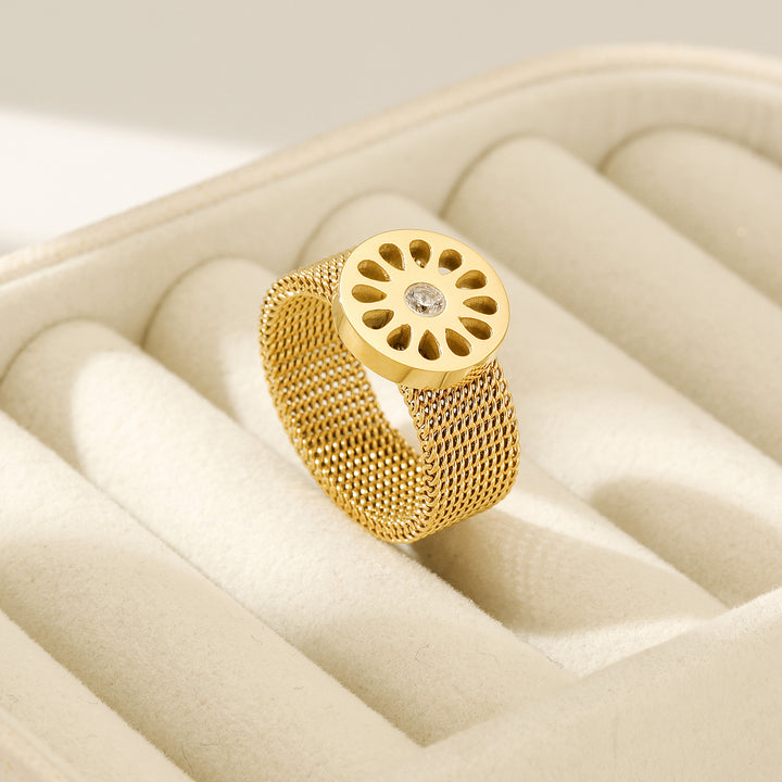Signature Mesh Ring - Gold — sortija de Karola & Co.
