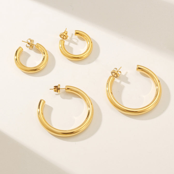 Miami Hoops Gold — aretes de Karola & Co.
