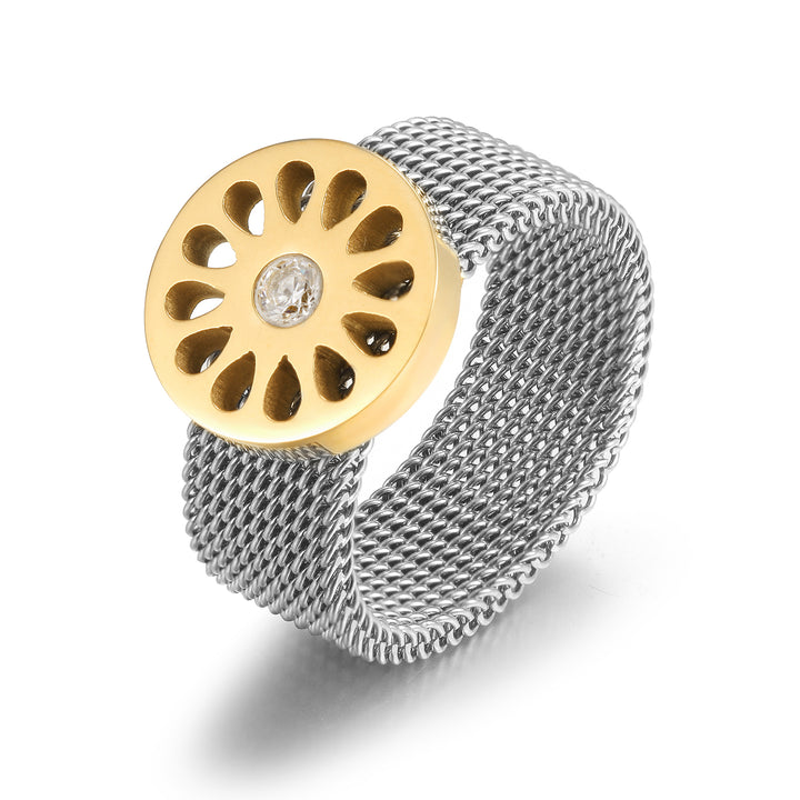 Signature Mesh Ring - Two-Tone — sortija de Karola & Co.