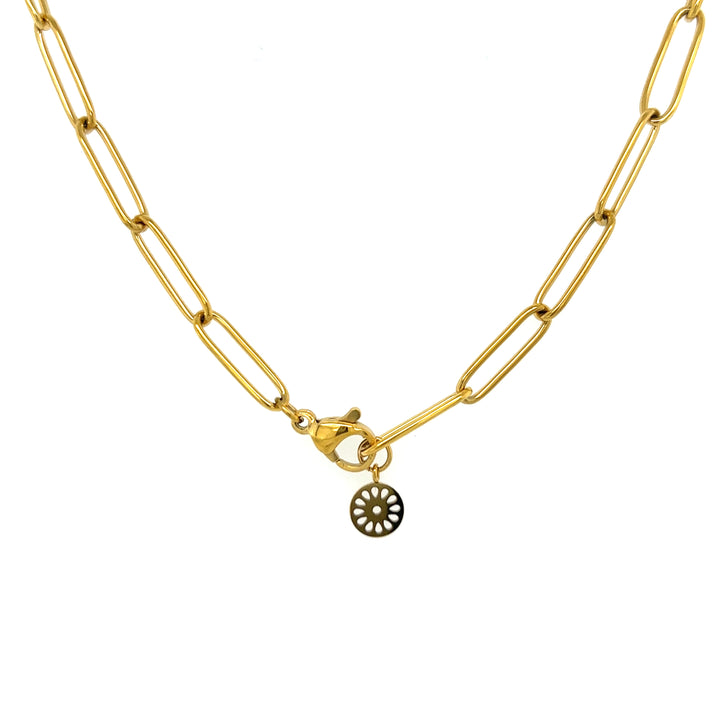 Paperclip Signature Flower Necklace — collar de Karola & Co.