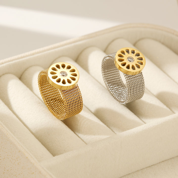 Signature Mesh Ring - Gold — sortija de Karola & Co.