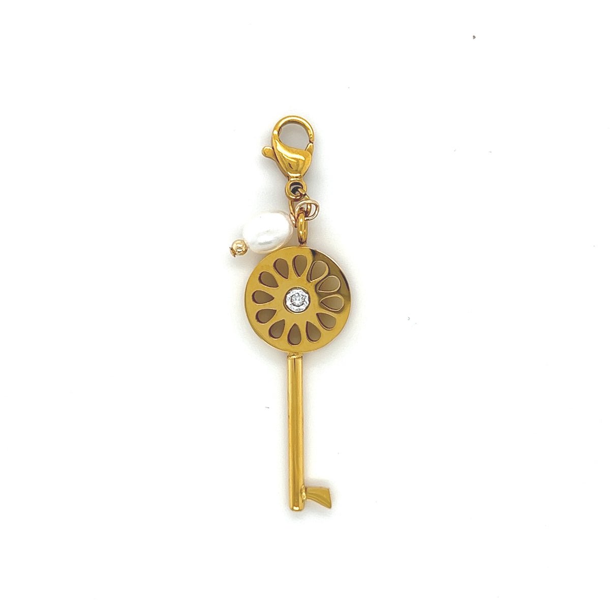 Key + Pearl Charm — dije de Karola & Co.
