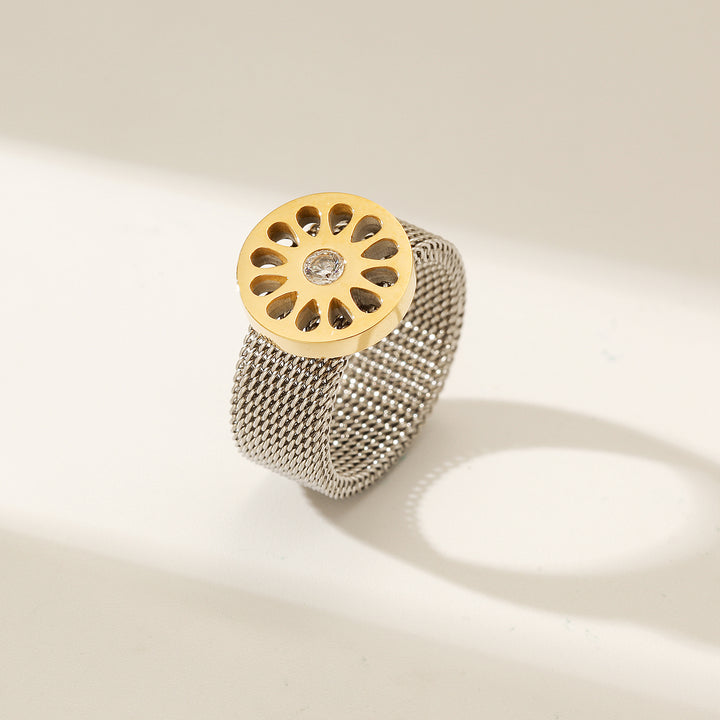 Signature Mesh Ring - Two-Tone — sortija de Karola & Co.