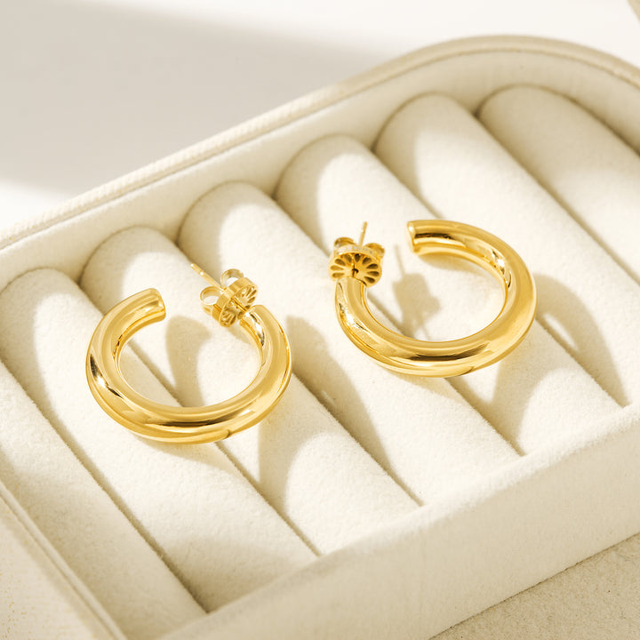 Miami Hoops Gold — aretes de Karola & Co.