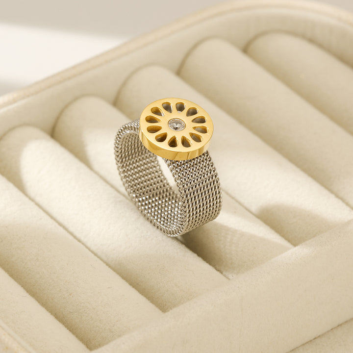 Signature Mesh Ring - Two-Tone — sortija de Karola & Co.