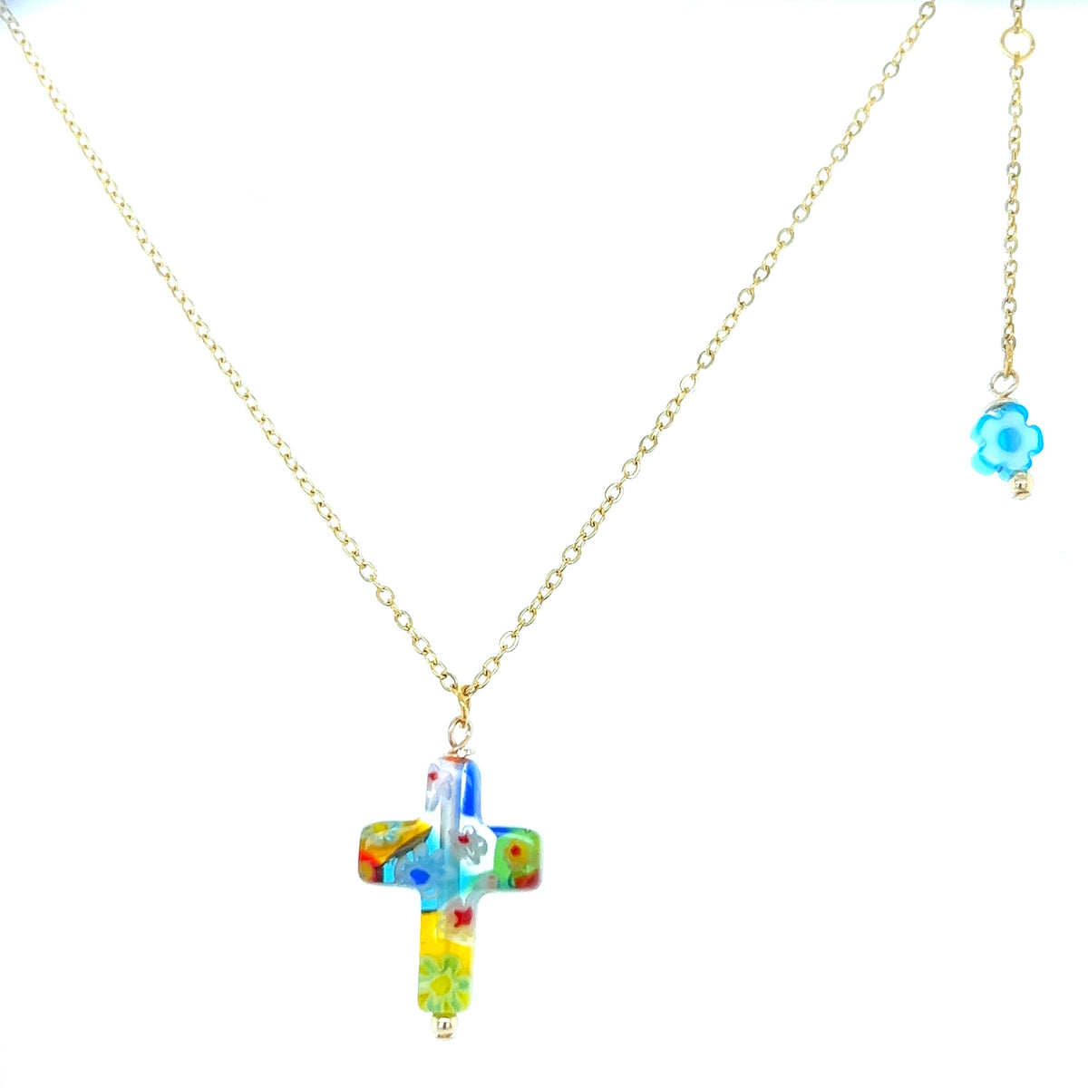 Millefiori Cross Necklace