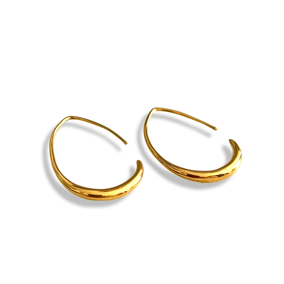 Oblong Hoop Earrings